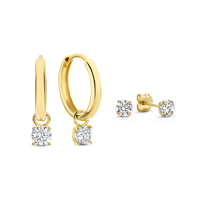 Krizalyssa | Diamant Ohrringe Anhänger 18k Gold