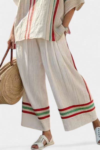 Truvane | Bequeme Boho-Druckbluse & Locker sitzende Hose