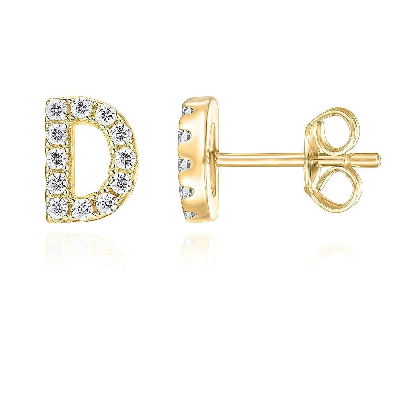 Mikhaela | Buchstaben Ohrringe 18k Gold