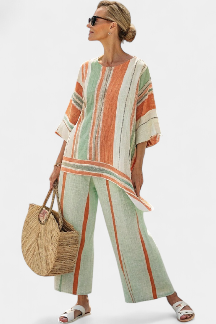 Bellmere | Elegantes asymmetrisches Top & weite Hose