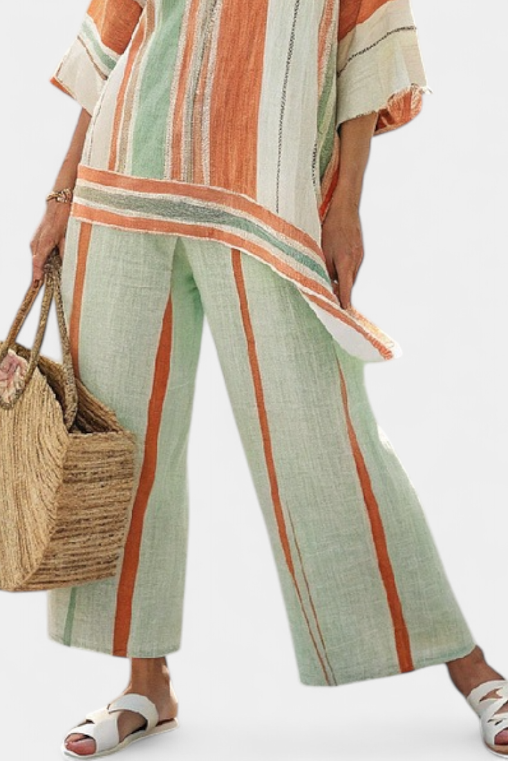 Bellmere | Elegantes asymmetrisches Top & weite Hose