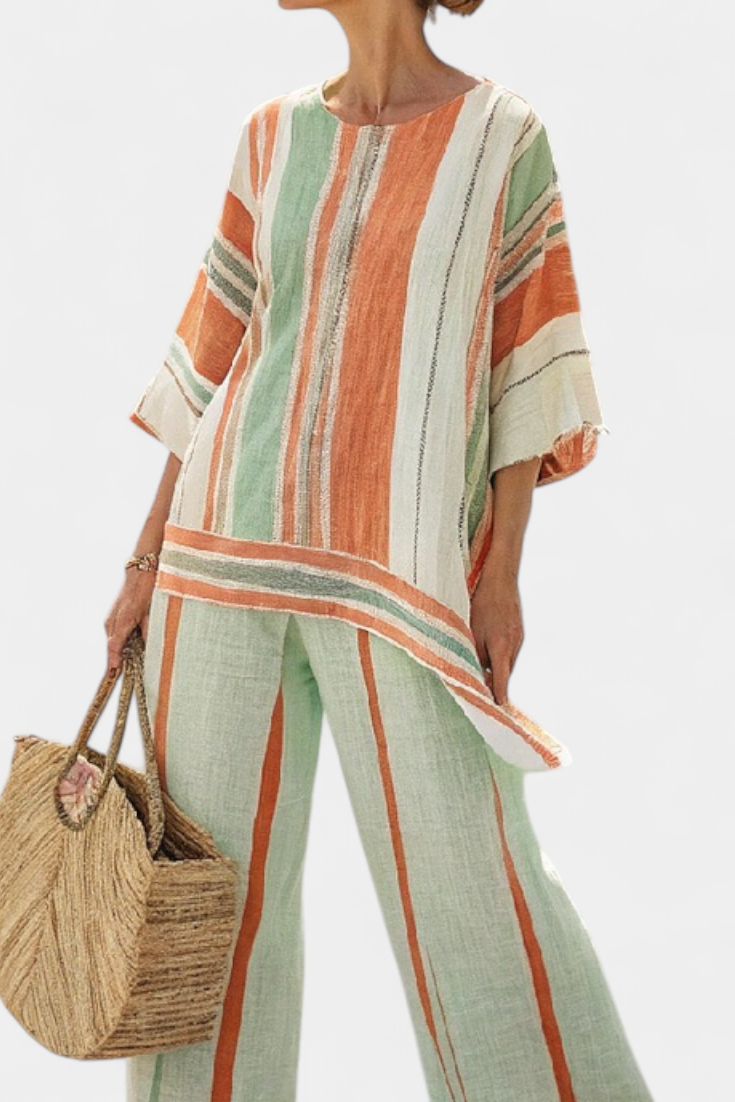 Bellmere | Elegantes asymmetrisches Top & weite Hose