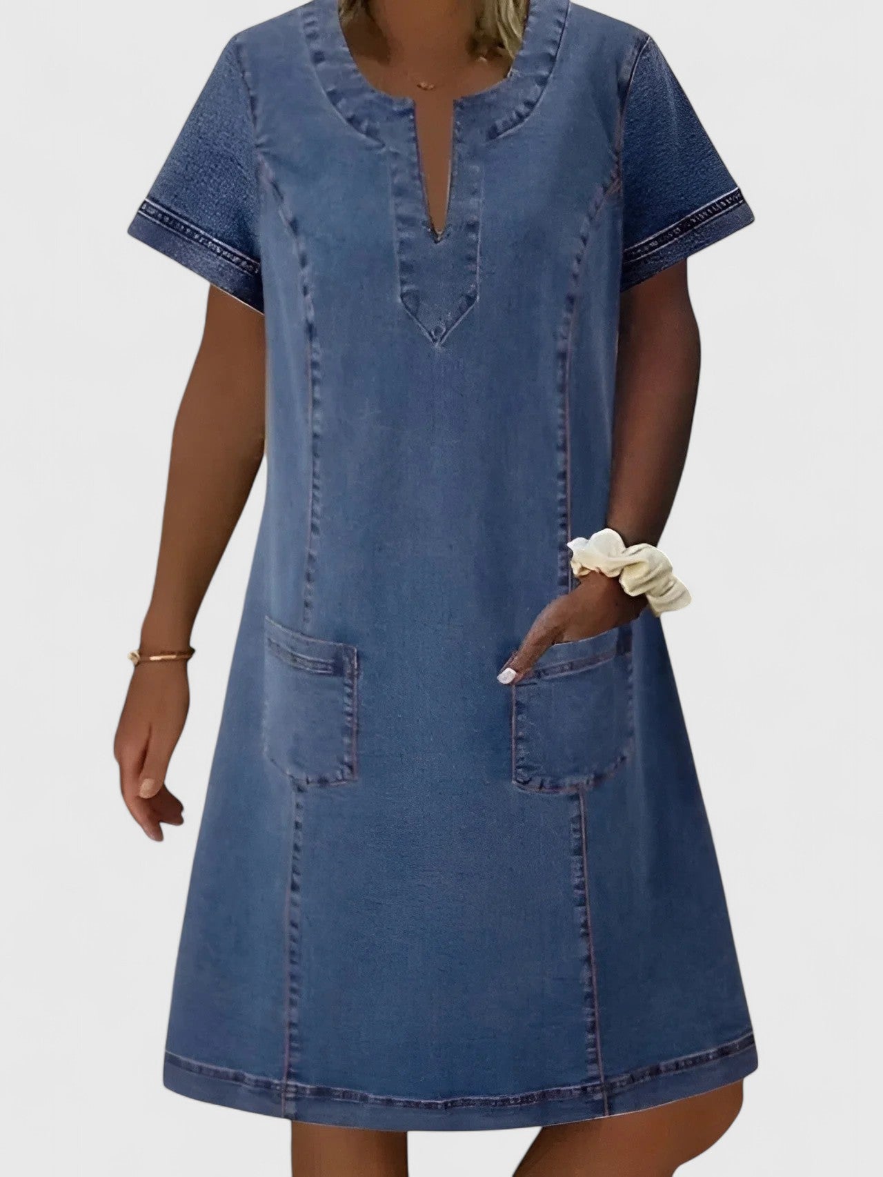 Christine | Elegantes Denim-Kleid