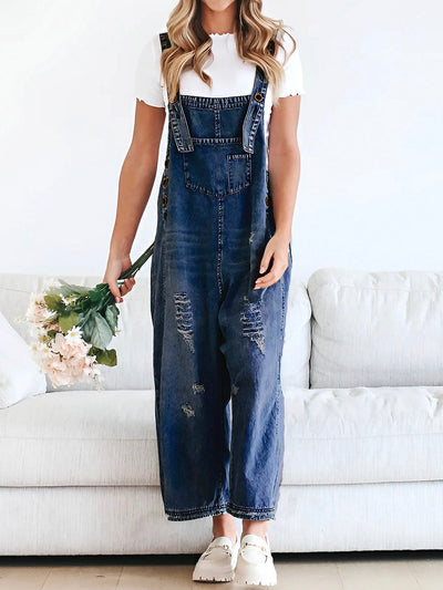 Tabitha™ - Verwaschene Denim-Latzhose