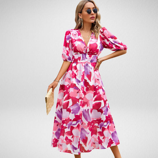 Leonie | Charmantes Kleid mit V-Ausschnitt