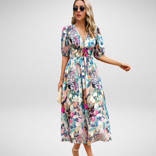 Leonie | Charmantes Kleid mit V-Ausschnitt