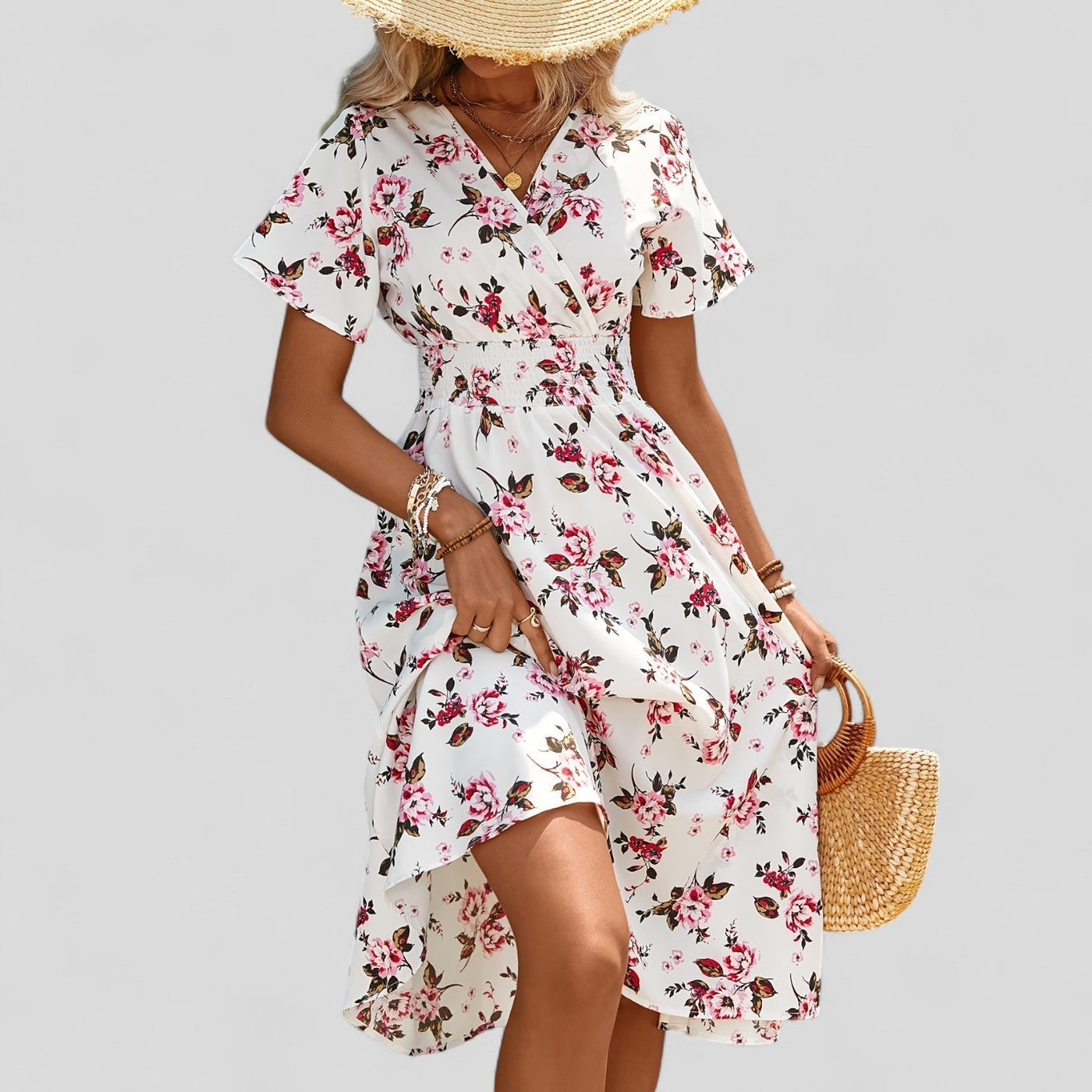 Gretalise | Bequemes Sommer-Midi-Kleid