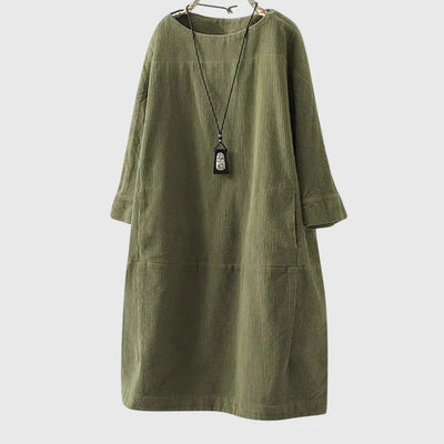 Grace | Lässiges Cord-Midi-Kleid