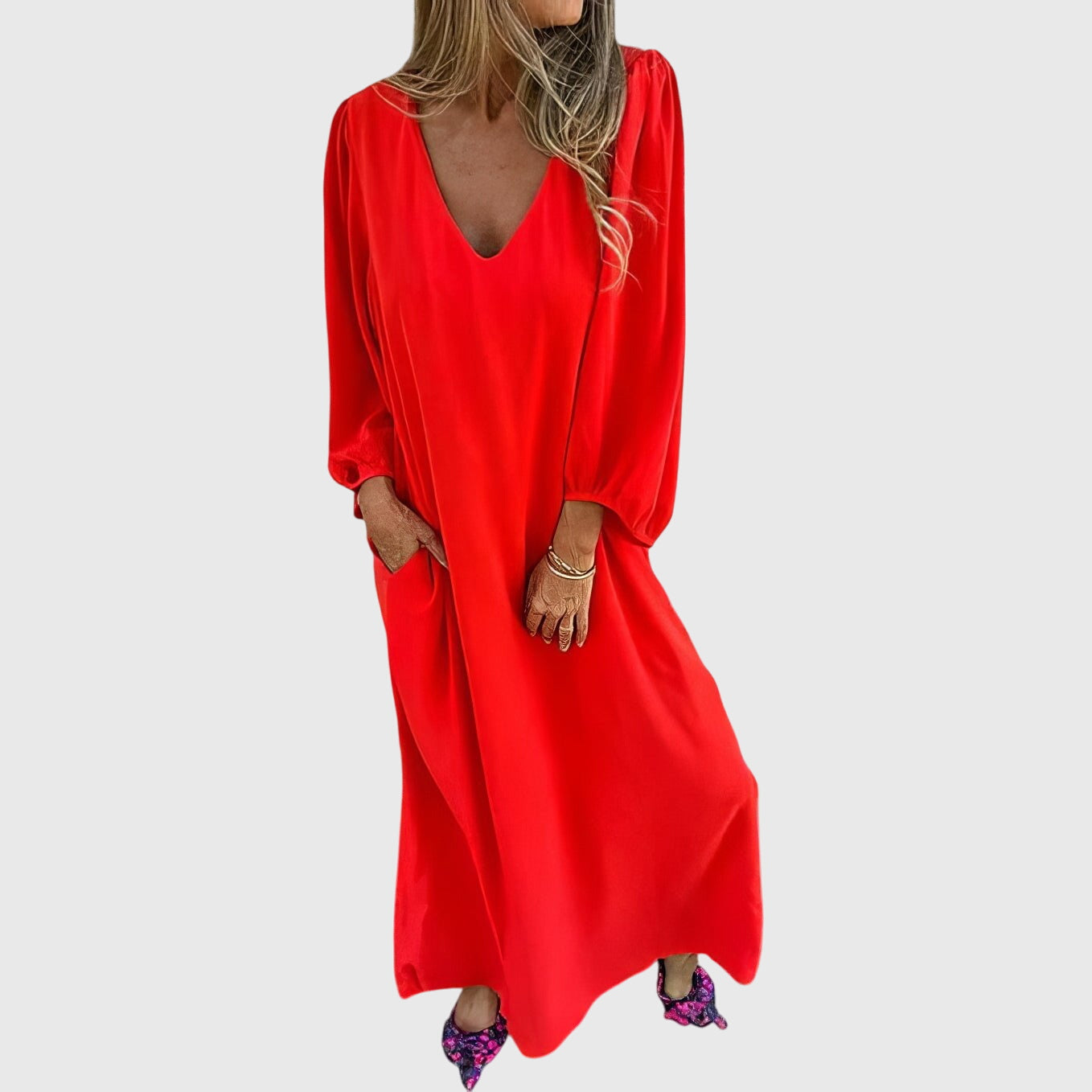 Carol™ - Langes Boho-Kleid mit Taschen