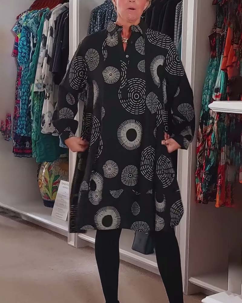 Mackenzie™ - Lässiges Kleid mit geometrischem Druck