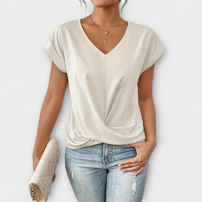 Carlinda | Elegantes V-Ausschnitt-Top