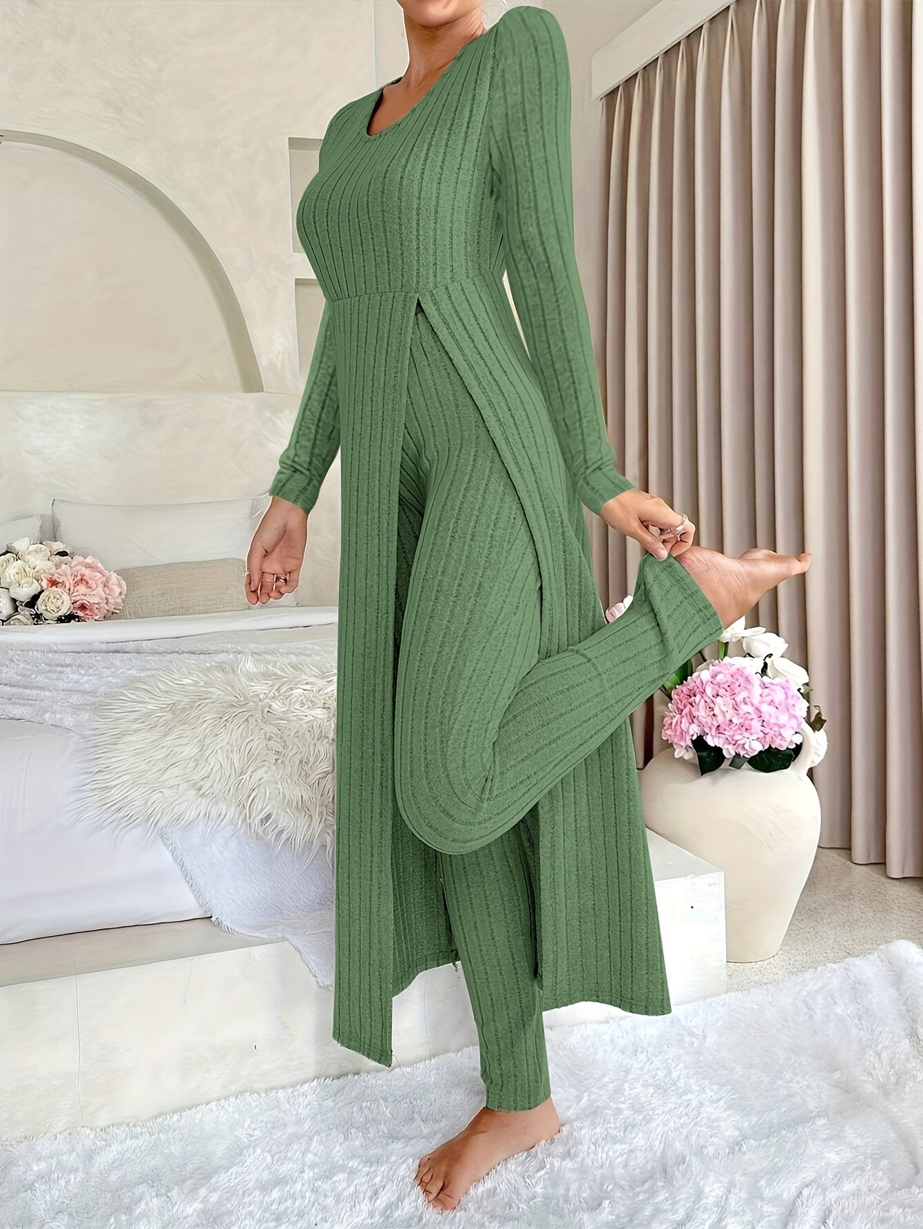 Ella™ - Gemütliches Zwei-Teile Ribbed Lounge Set