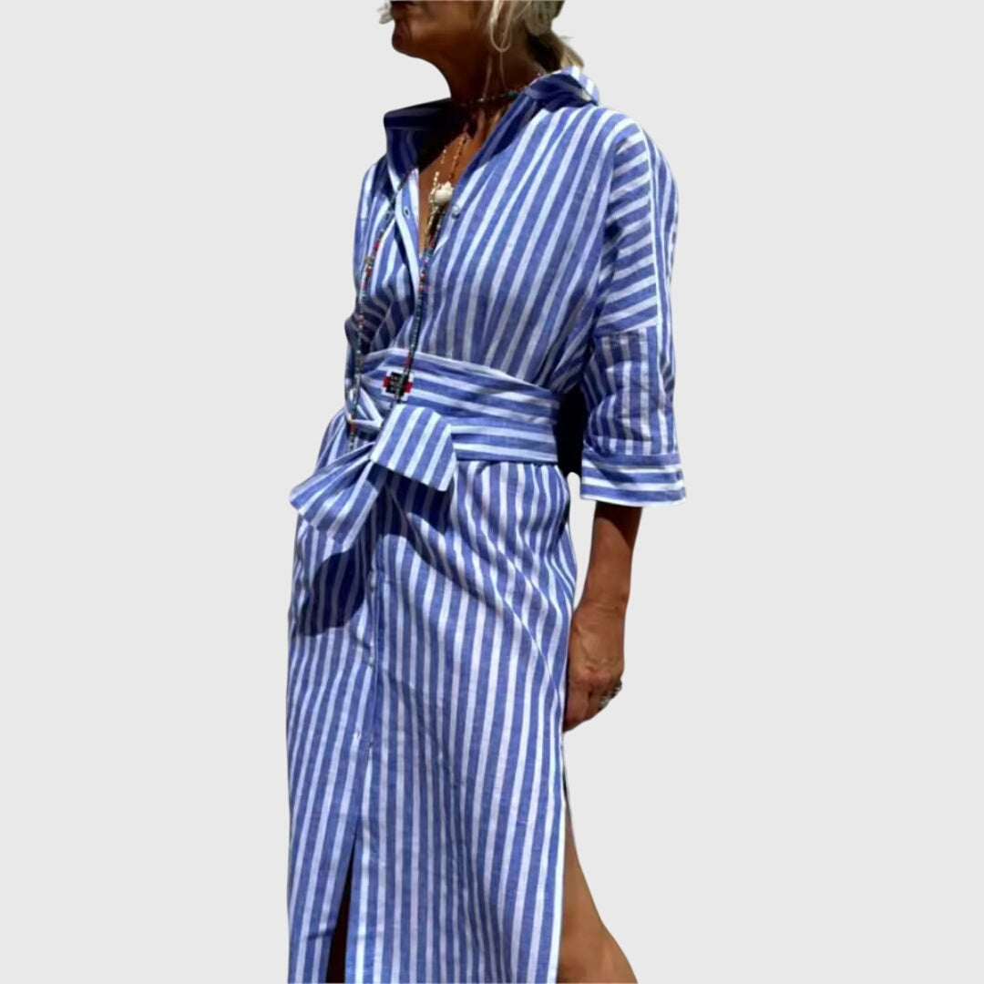 Ellen™ | Klassisches Gestreiftes Kleid