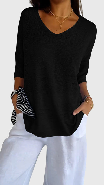 Cassandra™ | Elegantes V-Ausschnitt-Top