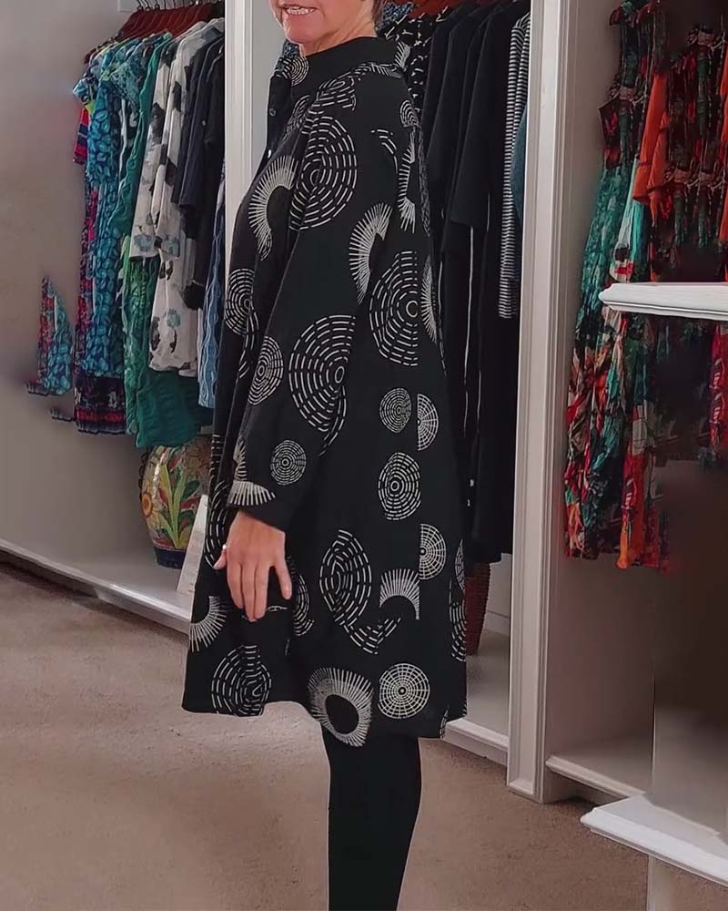 Mackenzie™ - Lässiges Kleid mit geometrischem Druck