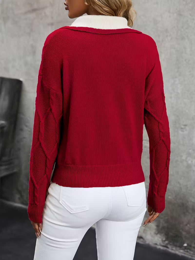 Isolde™ - Eleganter Kragenpullover
