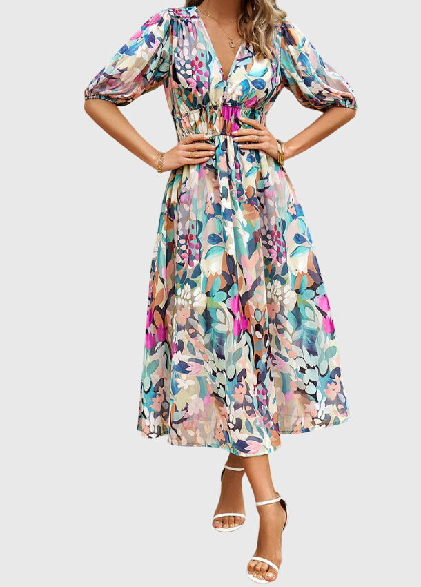 Merlin™ | Figurbetontes Blumenkleid