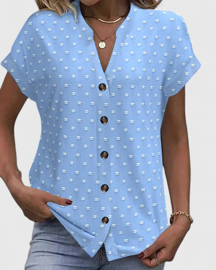 Miles | Bequemes V-Ausschnitt-Shirt