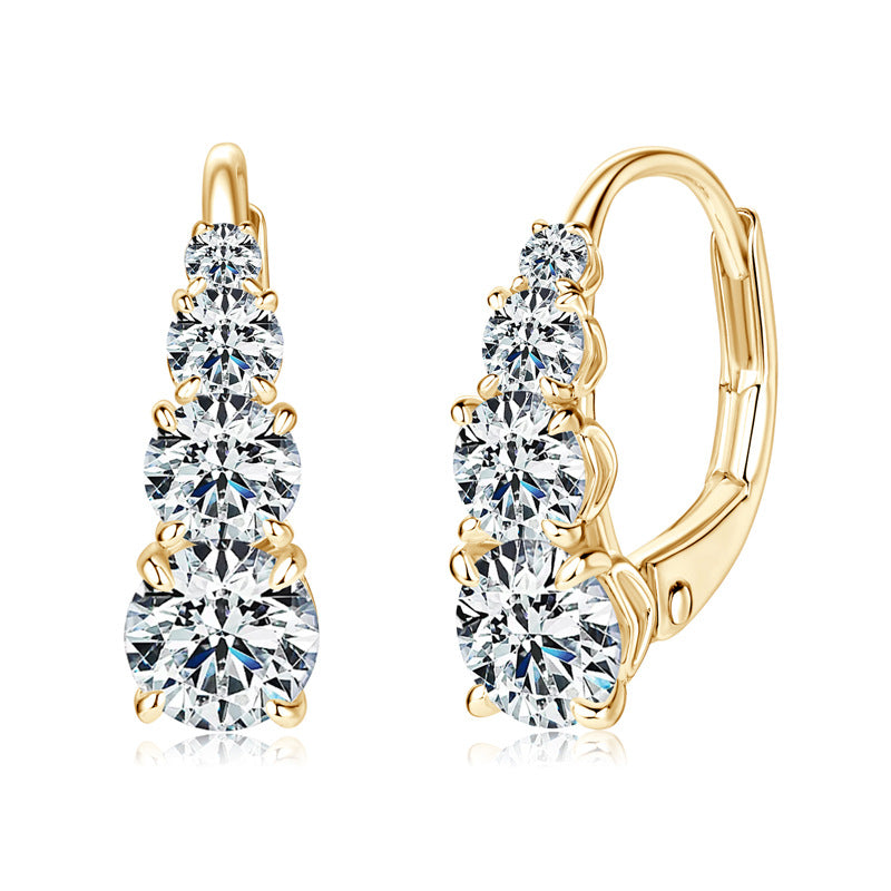 Elorianne | Ohrringe mit vier Steinen 18k Gold