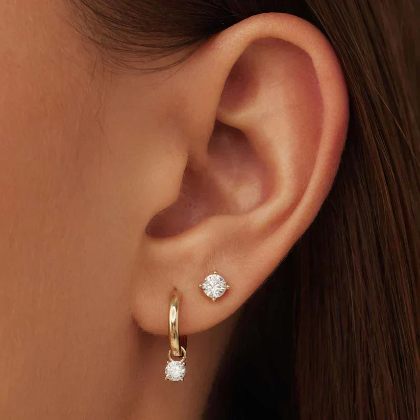 Krizalyssa | Diamant Ohrringe Anhänger 18k Gold