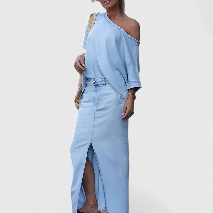 Averlynn | Elegantes Maxikleid-Set